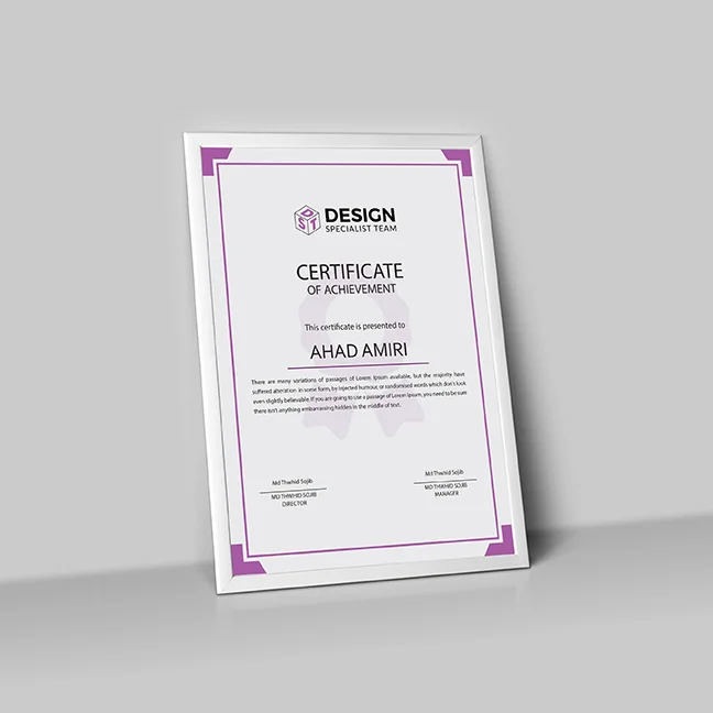 Certificate Mockup