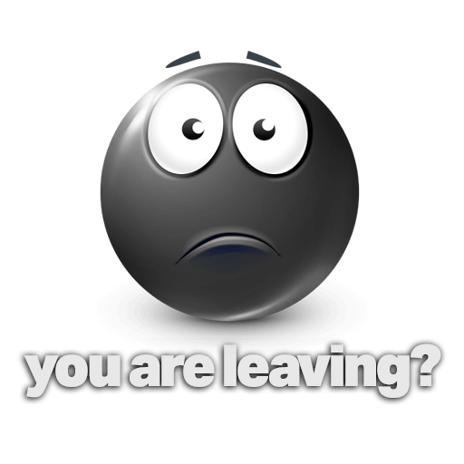 sad emoji don't leave page